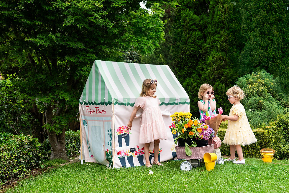 Thumbnail: Flippi Canvas Play Tent - Flower Shop