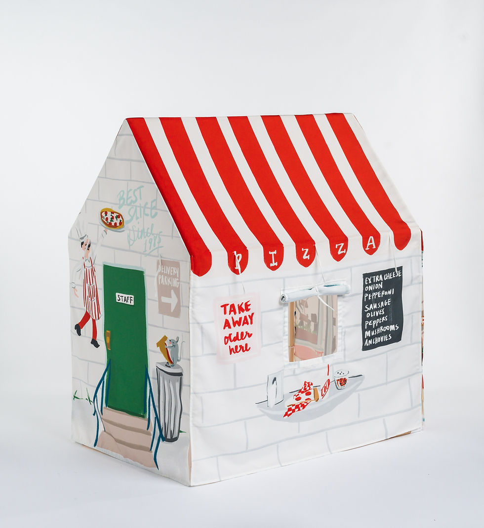 Thumbnail: Flippi Canvas Play Tent Cover Only - Pizzeria