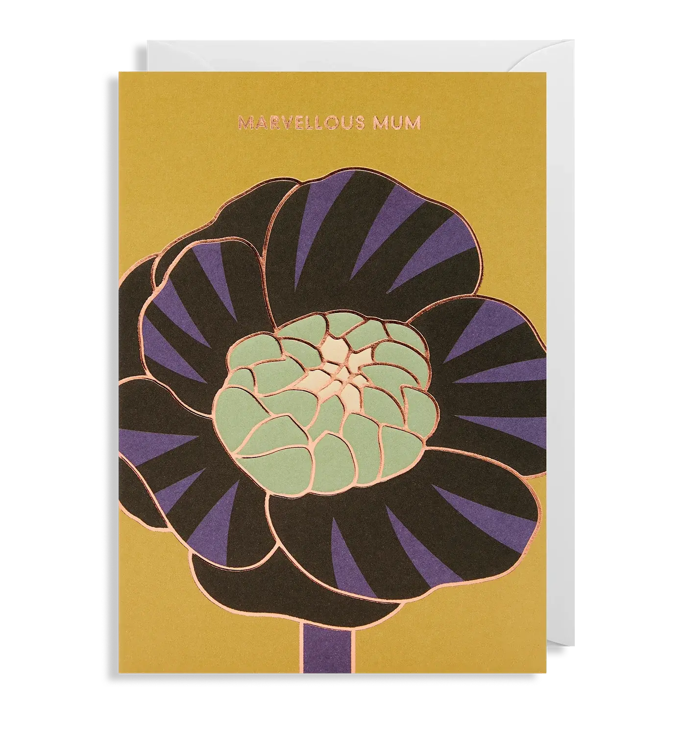 Lagom Design Greeting Card - Marvellous Mum (Purple Floral)