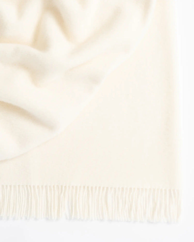 Nevis 100% NZ Lambswool Throw - Snow