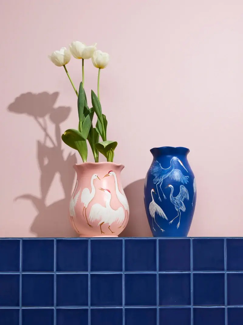 Thumbnail: Jones & Co Ceramic Vase - Odette Blue