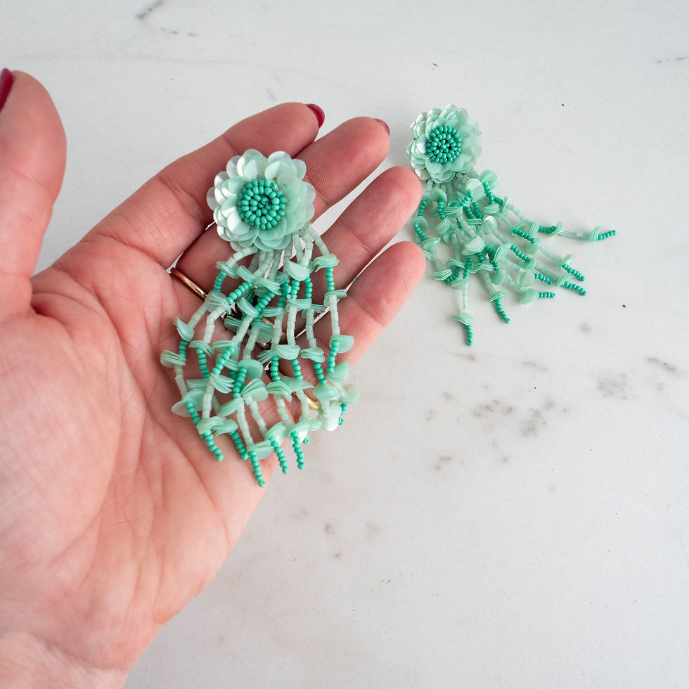 Thumbnail: Mink & Me Beaded Earrings - Mint