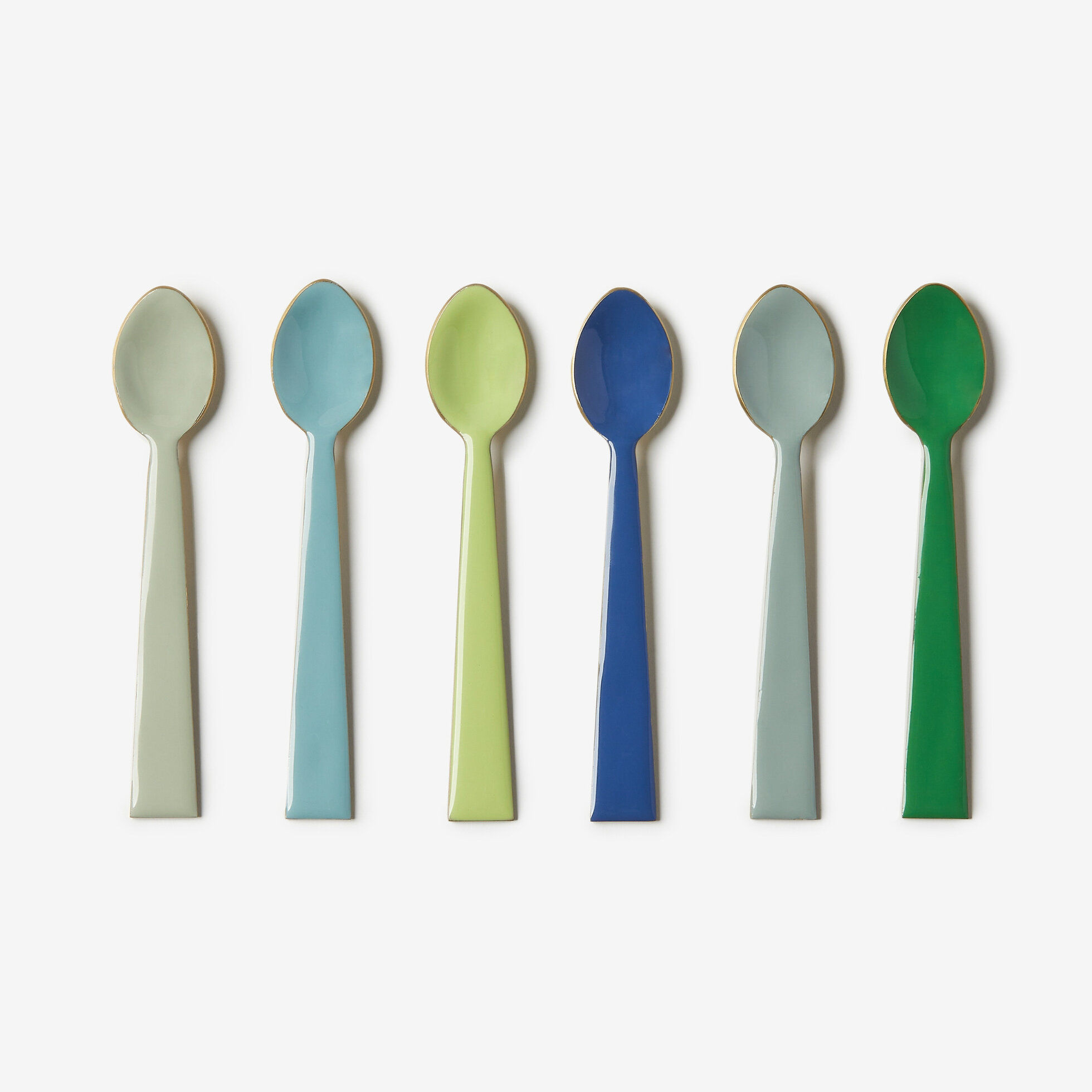 Bonnie & Neil Enamel Tea Spoon Set - Sky