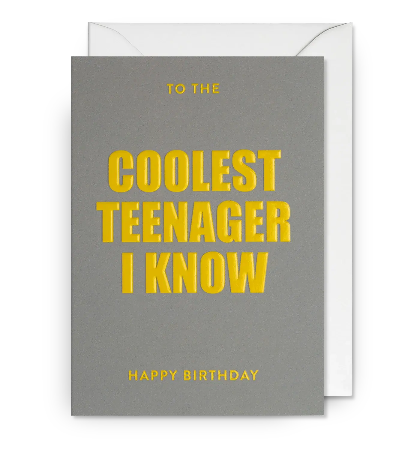 Lagom Design Greeting Card - To The Coolest Teenager I Know, Happy Birthday