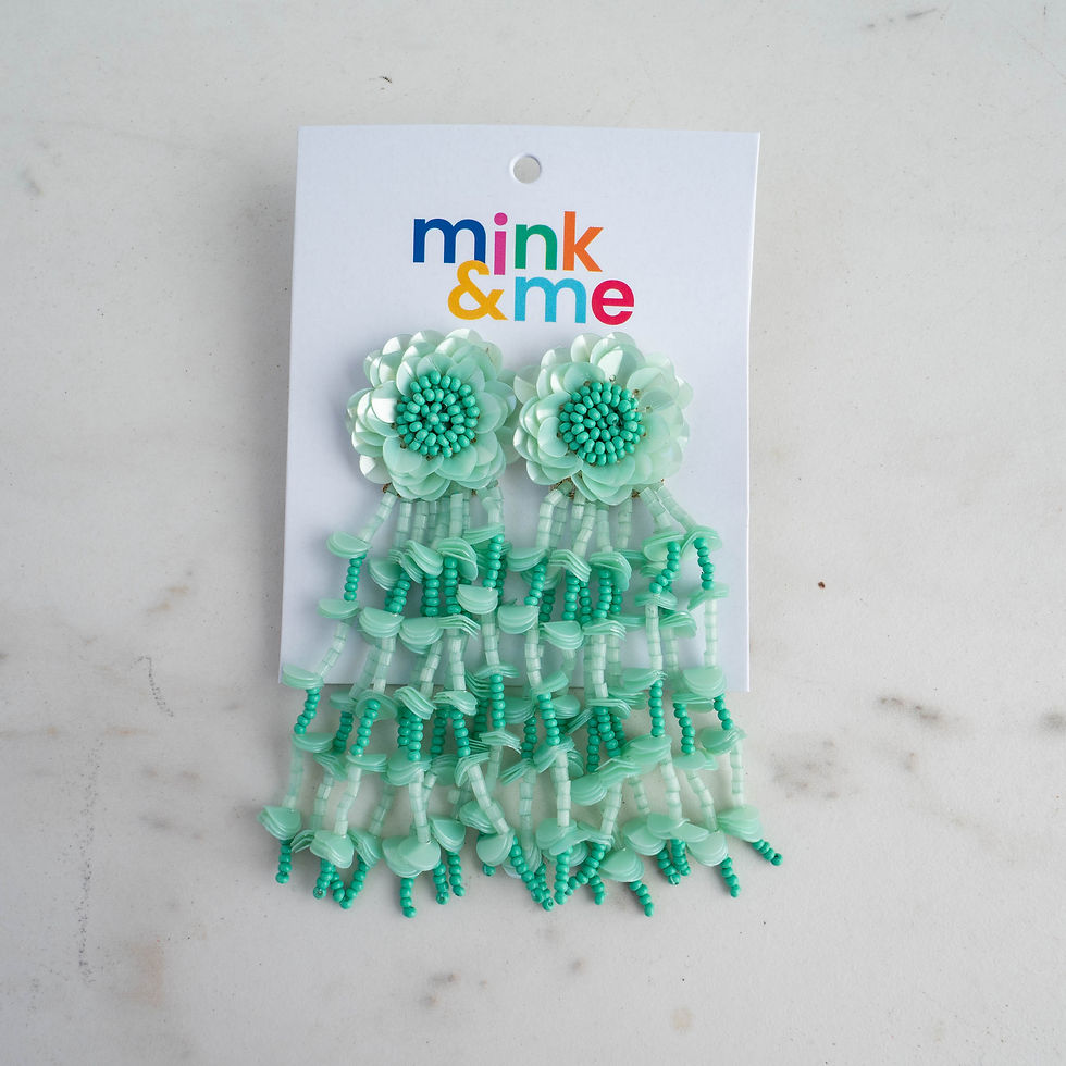 Thumbnail: Mink & Me Beaded Earrings - Mint