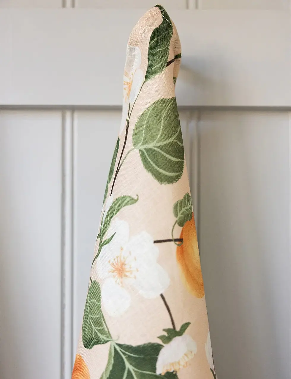 Thumbnail: Bespoke Letterpress 100% Linen Tea Towel - Peaches