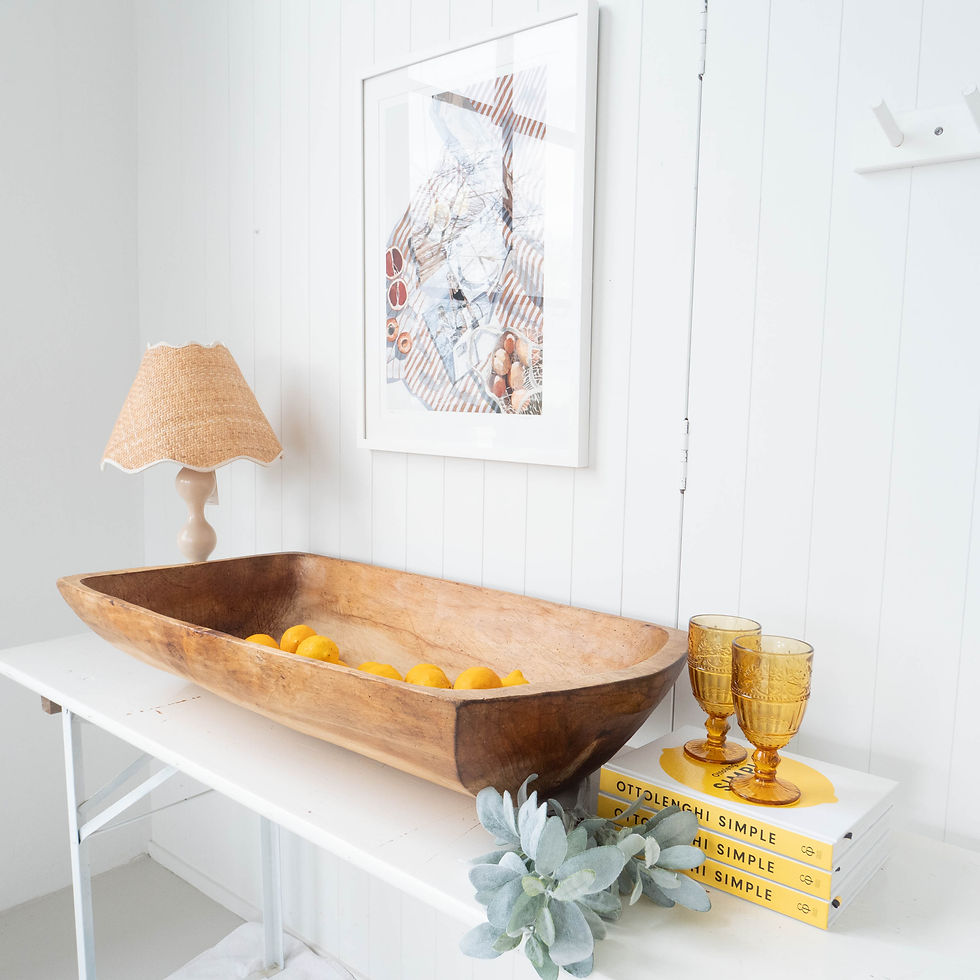 Vintage Hand Carved Dough Bowl - N