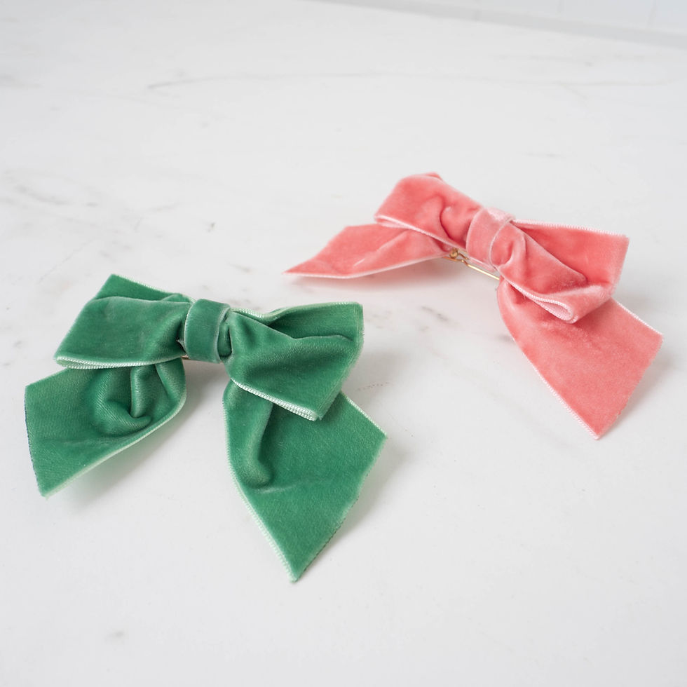 Thumbnail: Meri Meri Velvet Hair Clip Bows 