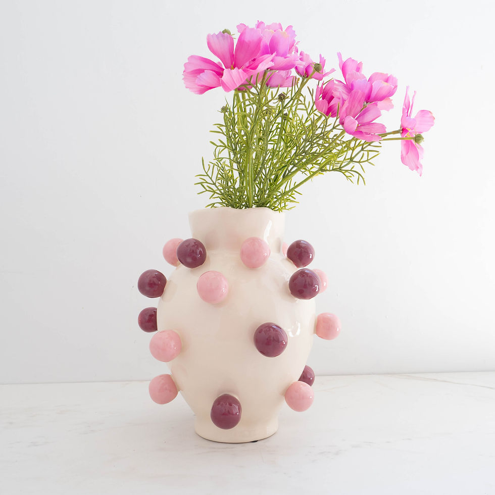 Thumbnail: Noss & Co Large Bubble Vase - Pink & Burgundy