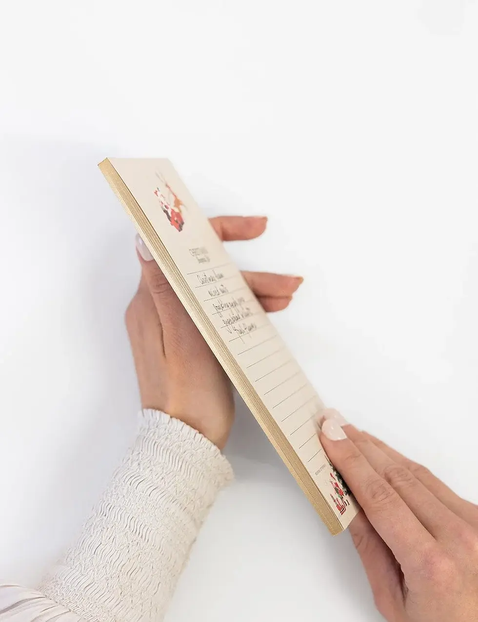 Thumbnail: Bespoke Letterpress Christmas Fridge Notepad - Santa's Sleigh