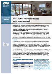 Indoor Air Quality and treated timber TW4