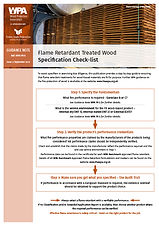 Flame retardant timber specification Checklist