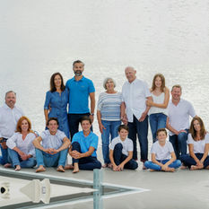 Family portraits on the dock