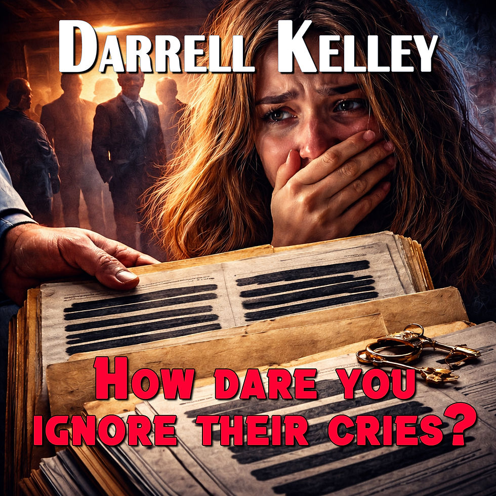 Capa do single "How Dare you ignore their cries?", do artista Darrell Kelley