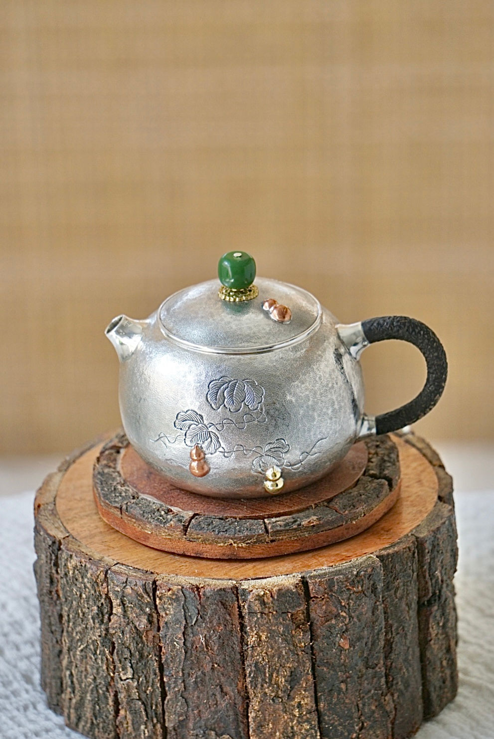 999 Sliver Tea Pot (Lucky Gourd)