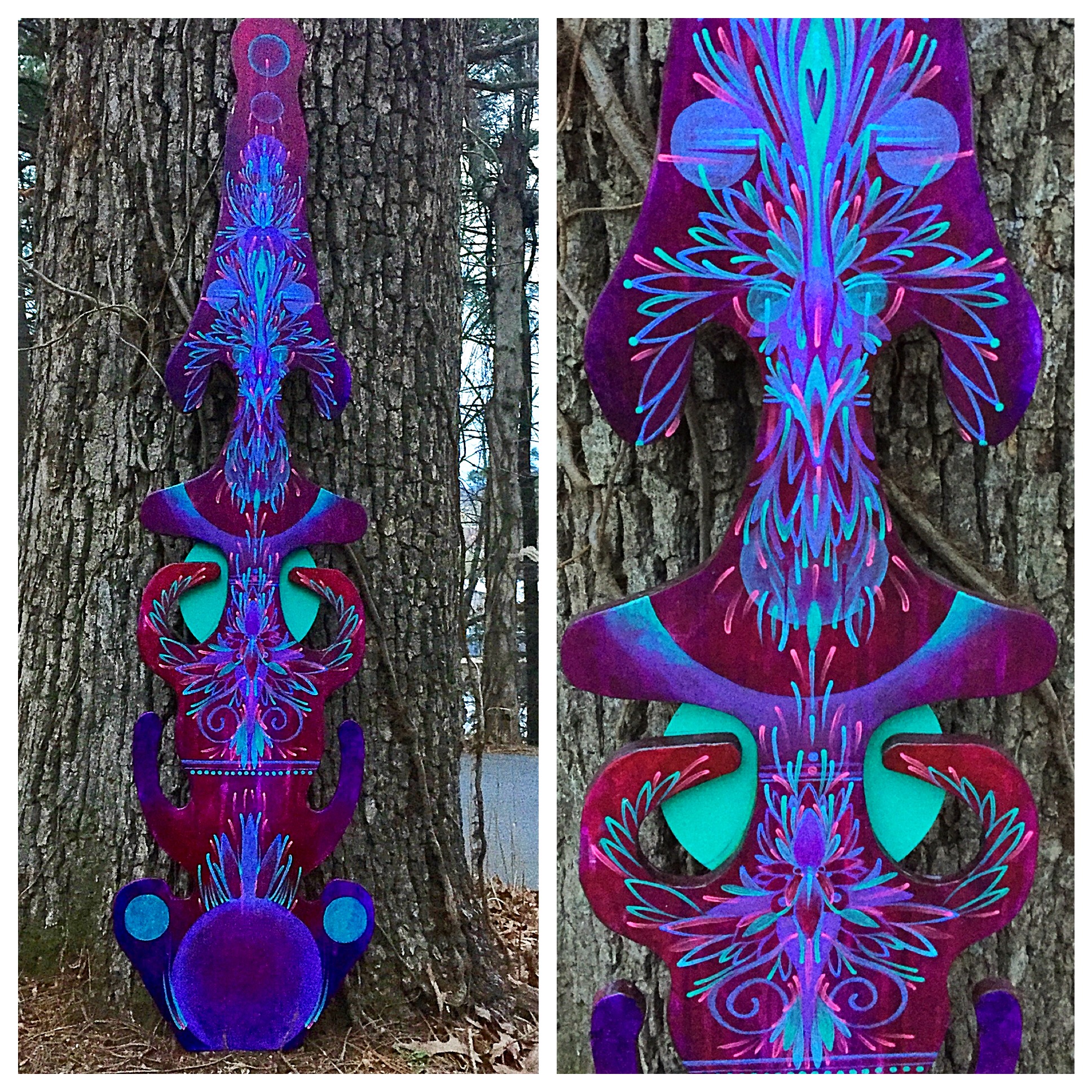 "Magenta Moonrise" totem
