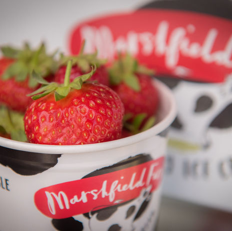 Strawberries and ice cream