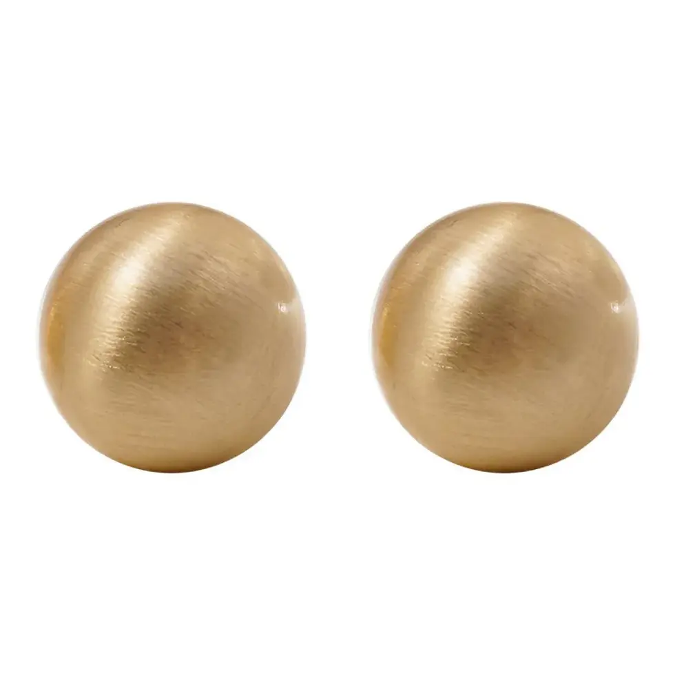 Miniatura: Charm Exaggerated Personality Round Matte Stud Earrings for Women Temperament En
