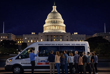 Group at US Capitol at Night