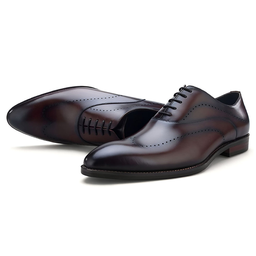 Thumbnail: High Quality Handmade Full-Grain Genuine Leather Oxford Dress Shoes