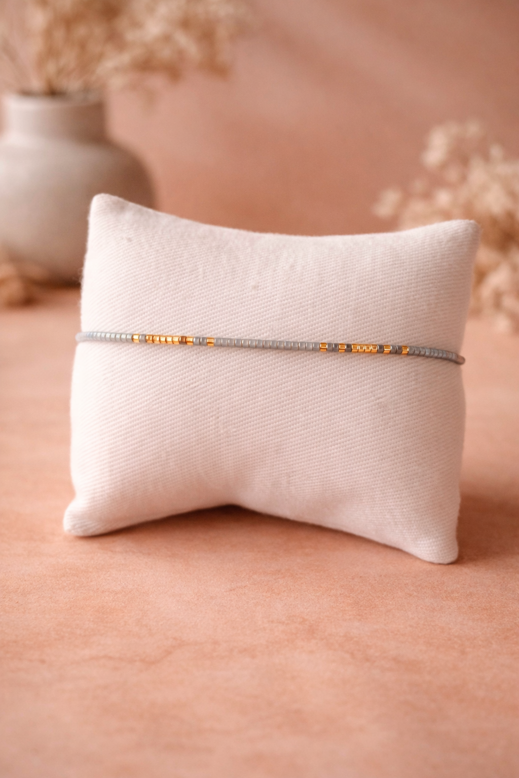 Bracelet 1 rang horizon doré gris