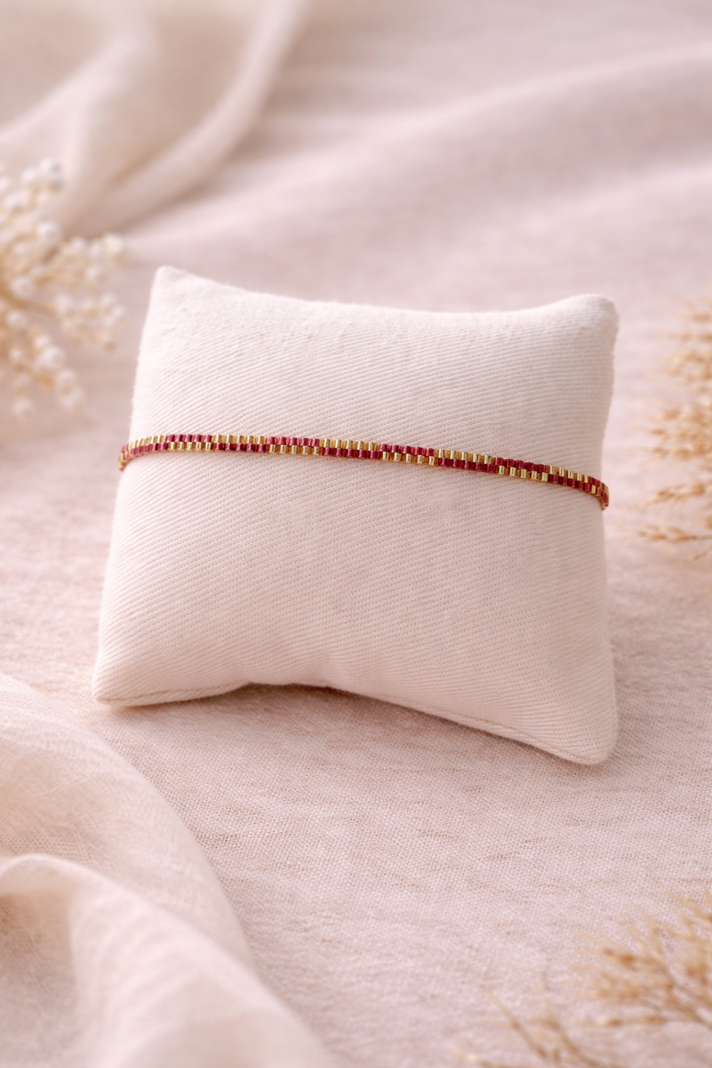 Bracelet 2 rangs 5/5 doré rose métal