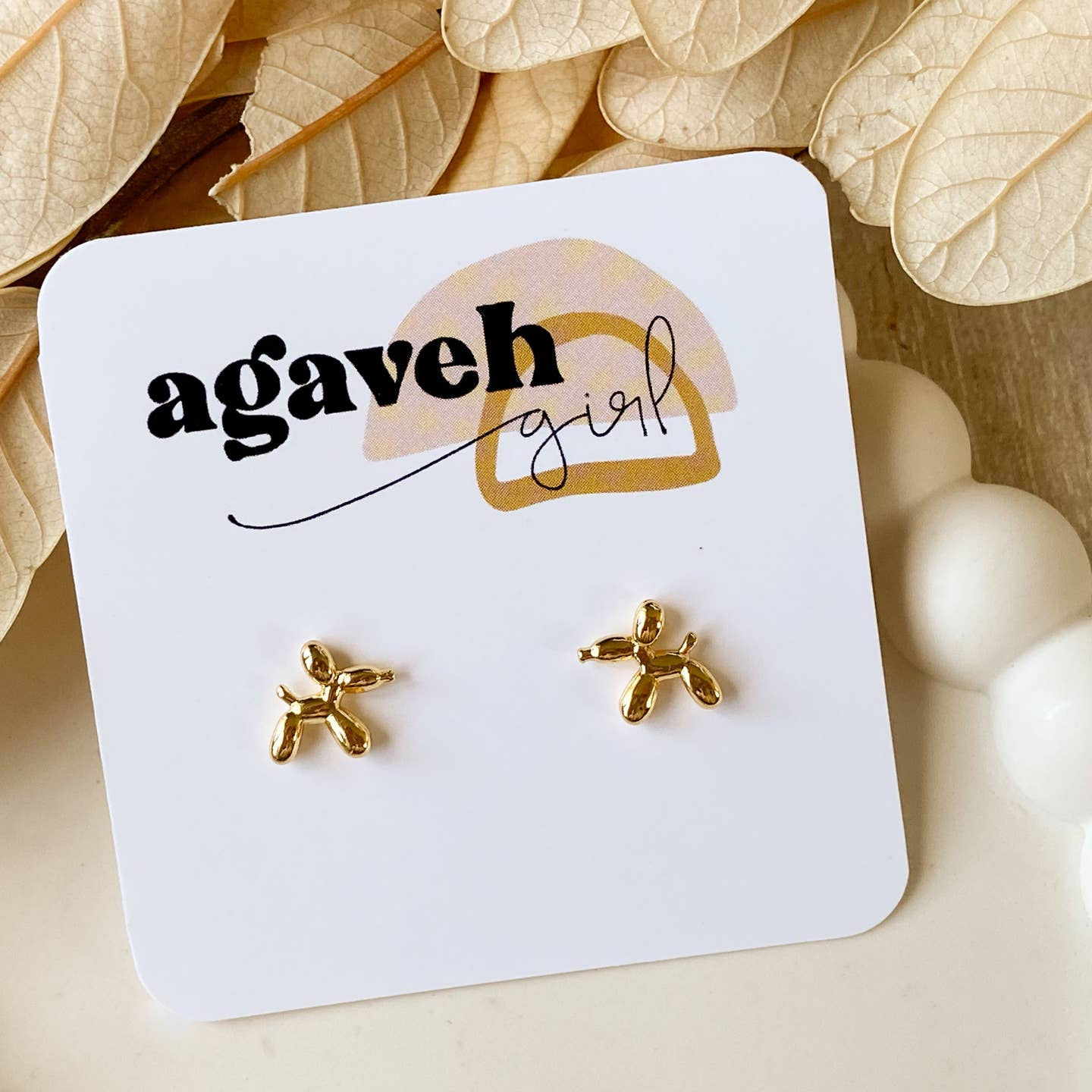 Balloon Dog Stud Earrings