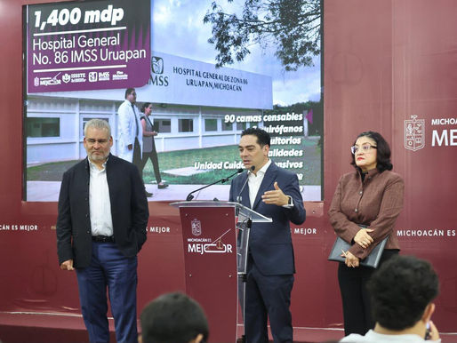 Michoacán reporta inversión de 7 mil 702 mdp en infraestructura hospitalaria