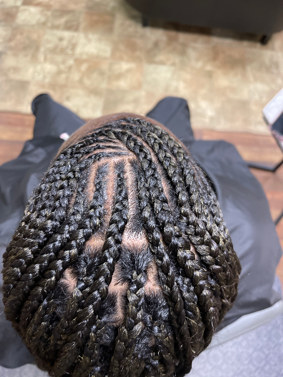 1/2 cornrow 1/2 box braids