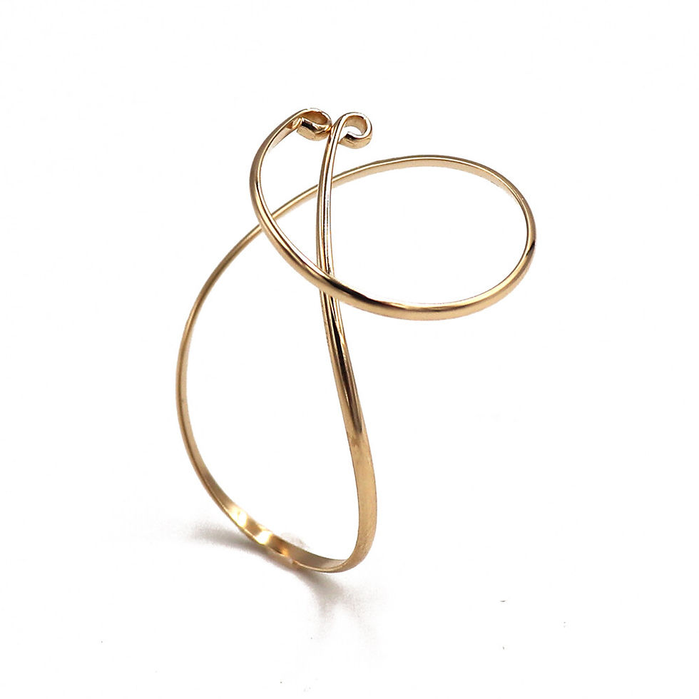 Gold open cuff bracelet