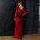 Thumbnail: Joline Long Sleeves Velvet Dress