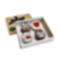 Caja de alfajores Alfaflork personalizables con rellenos de dulce de leche y diseños únicos.