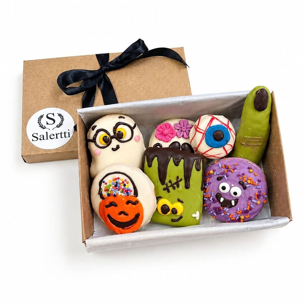 Caja de 8 cookies decoradas para Halloween
