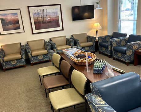 PCHC new waiting room chairs from Atrium