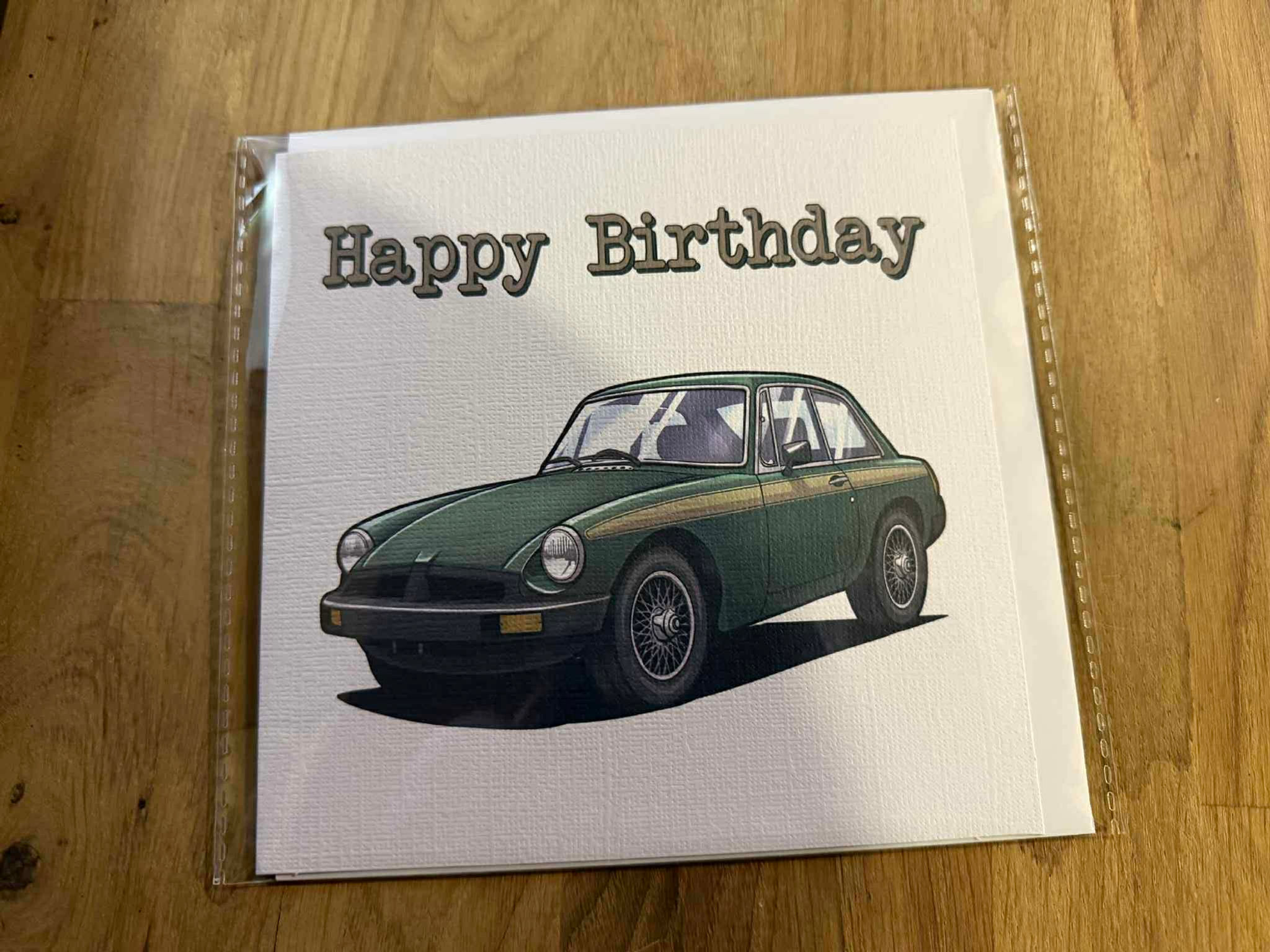 Happy Birthday MGB GT Greeting Card