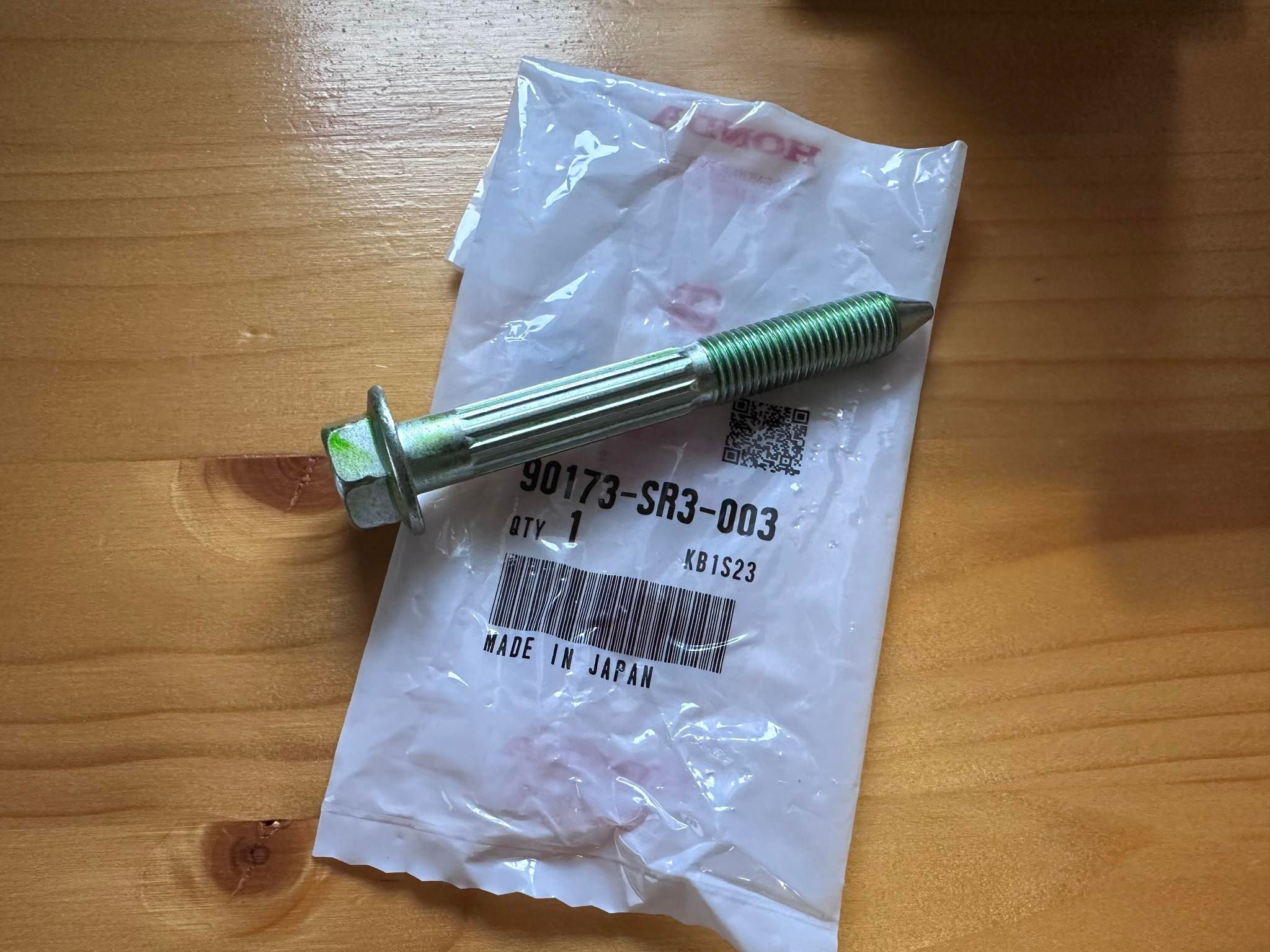 Genuine Honda Flanged Bolt.  90173-SR3-003