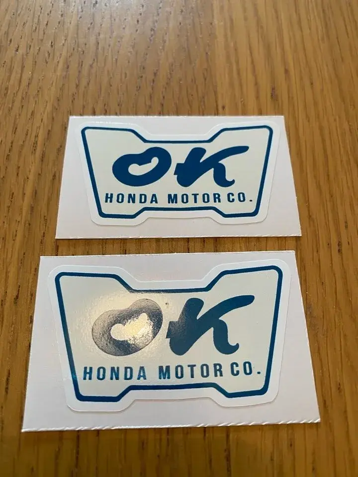 2x OK Honda Decal (blue)