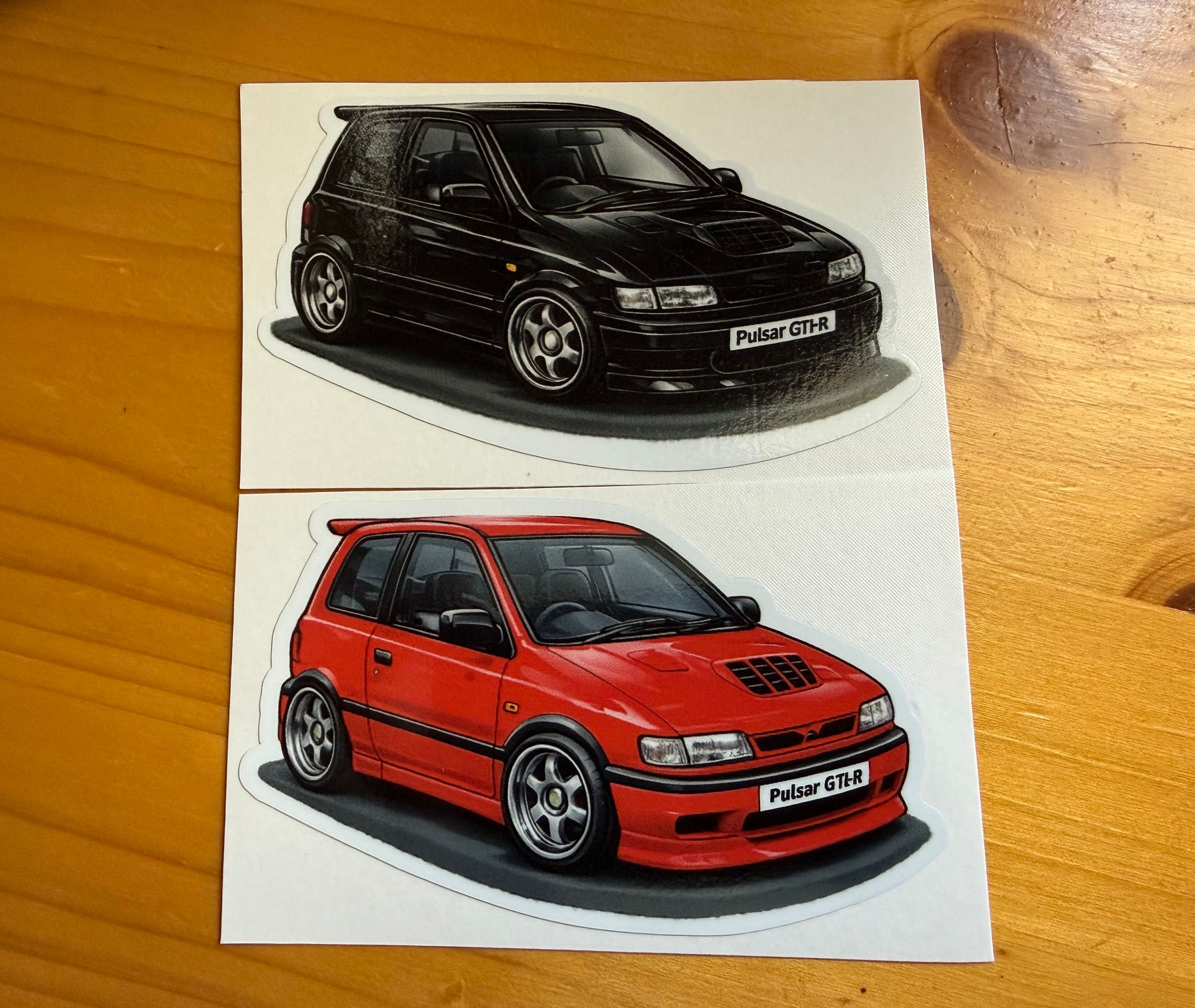 Nissan Pulsar GTi-R Cartoon Sticker.