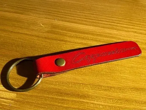 Suzuki Cappuccino Leather Key Ring