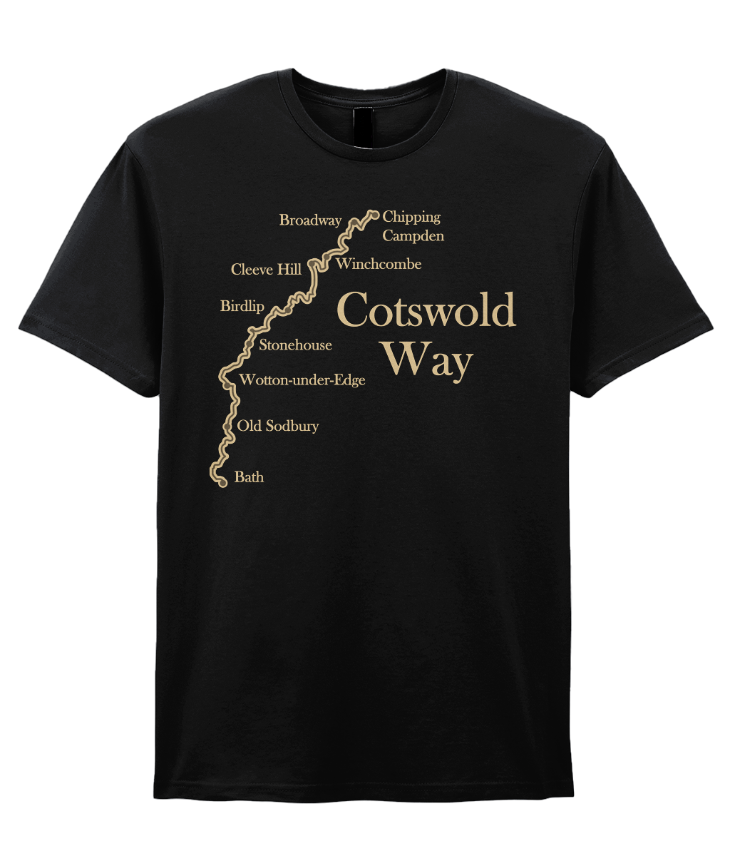 Cotswold Way Map Souvenir T Shirt