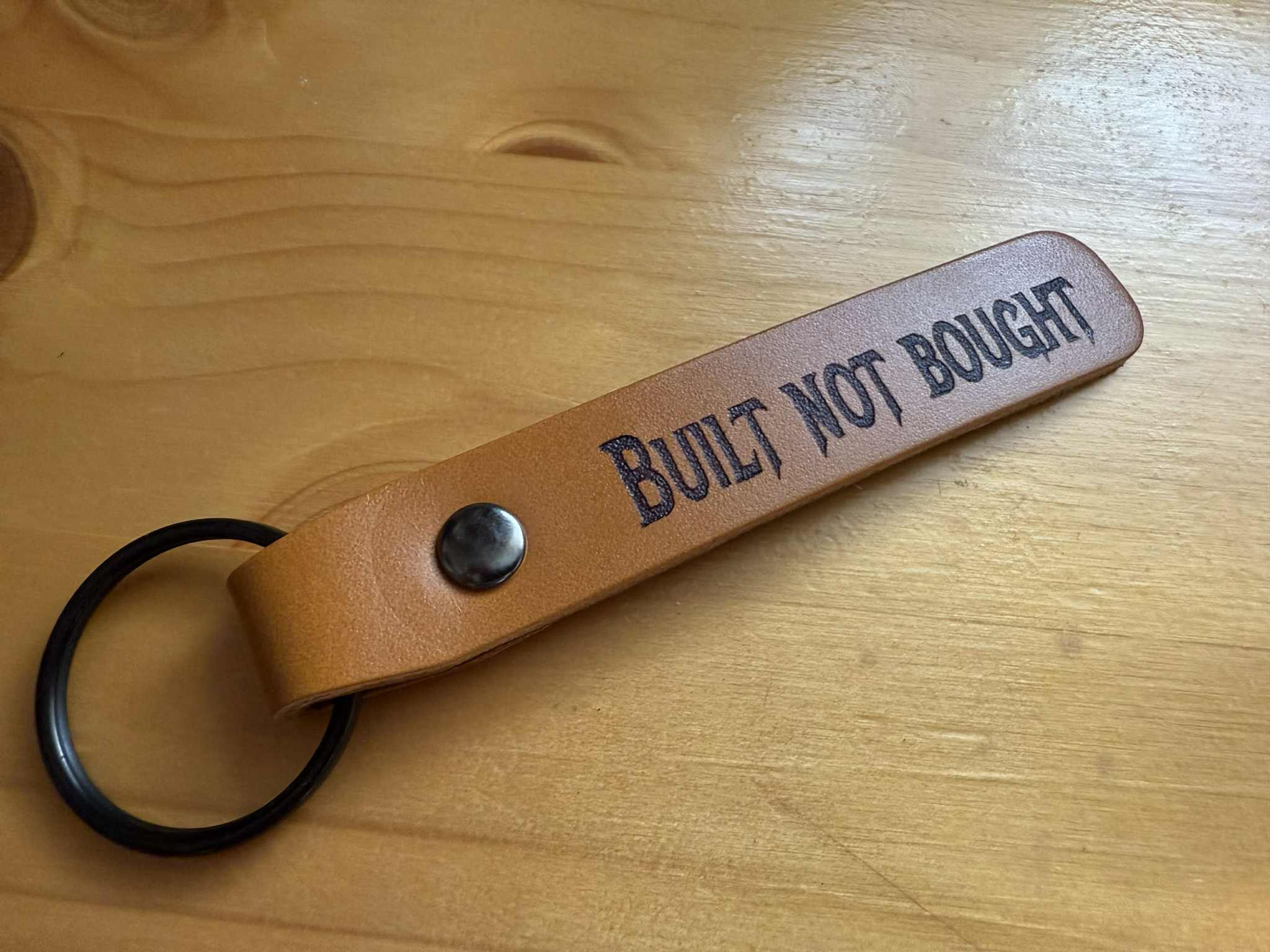 Build Not Bought Leather Key Ring