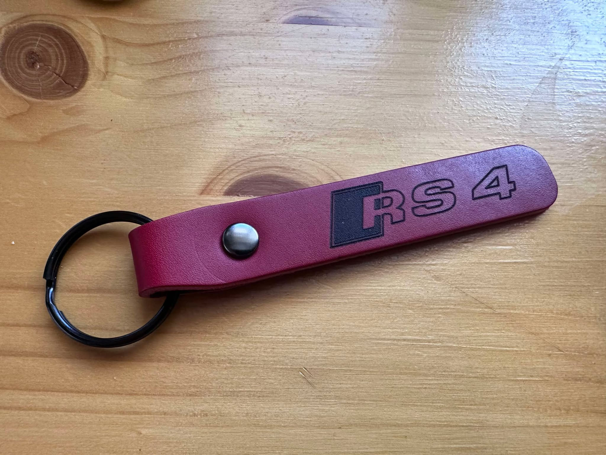 RS4 Leather Key Ring