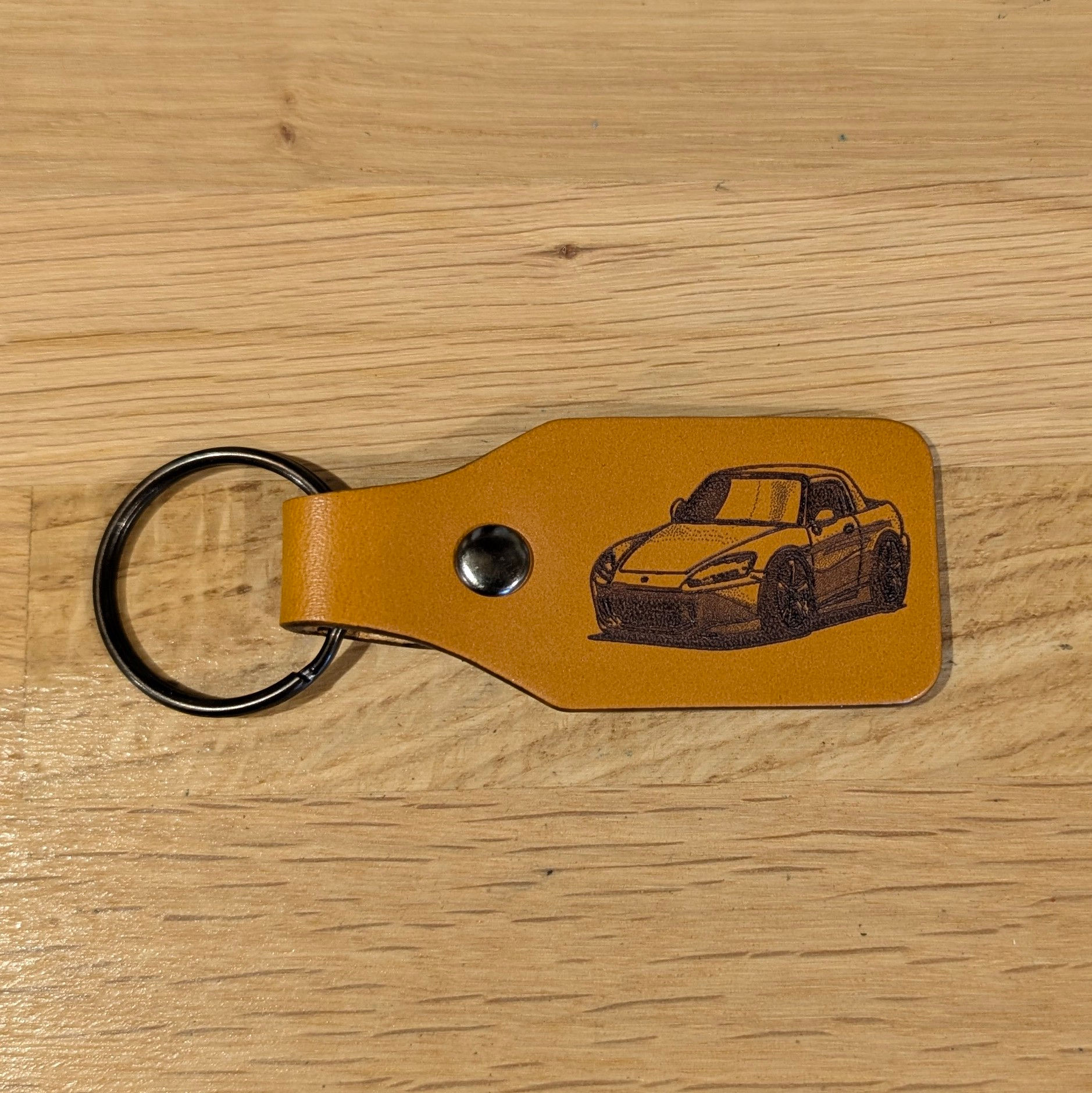 S2000 Cartoon Style Leather Key Ring
