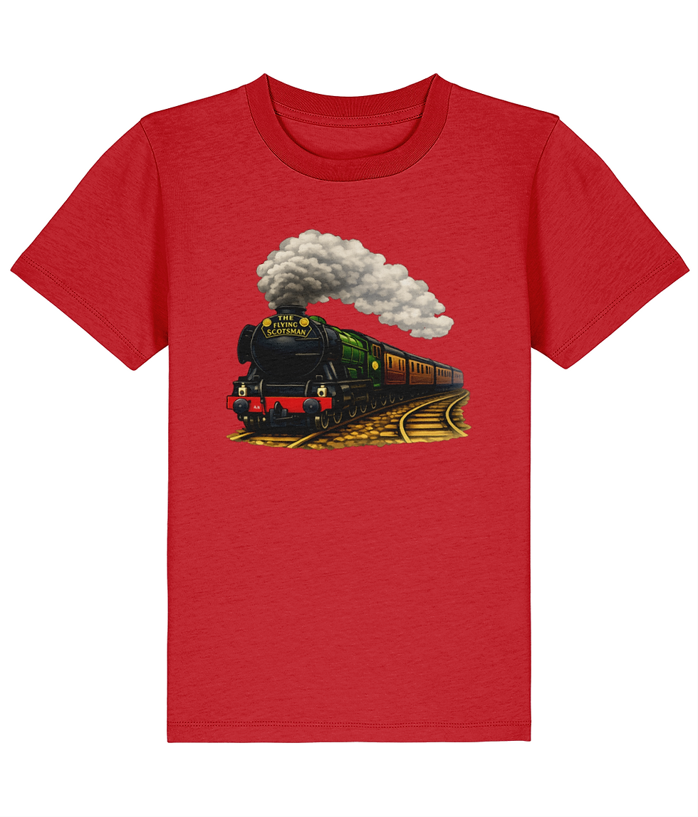 Thumbnail: Flying Scotsman Steam Train Kids T-Shirt