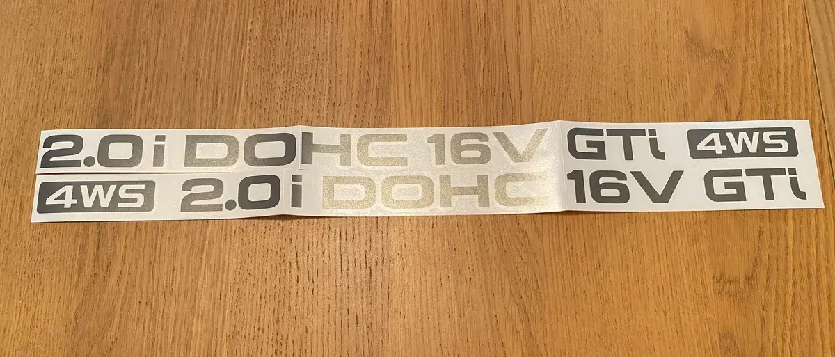 Mitsubishi Galant GTI Door Decal 4WS version