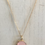 Thumbnail: LOF: 20in diamond cut necklace with h.pink pendant
