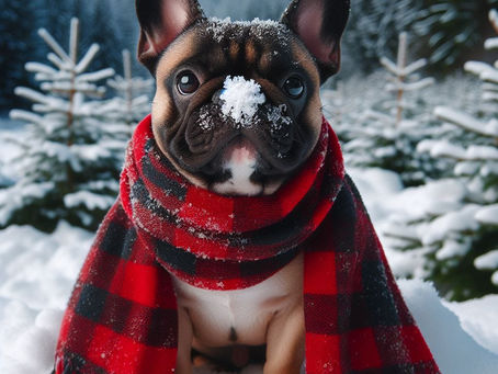          Bulldogues Franceses e o frio de Inverno
