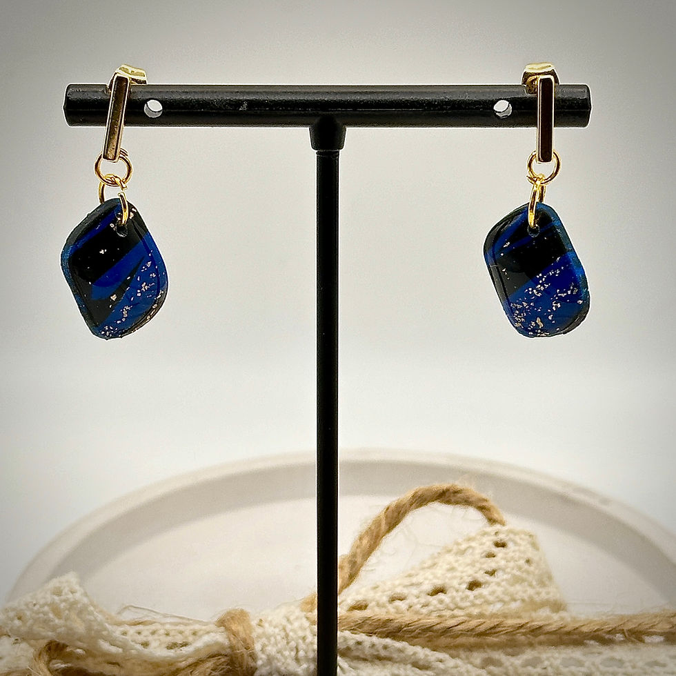 Thumbnail: Earrings Blue/Black