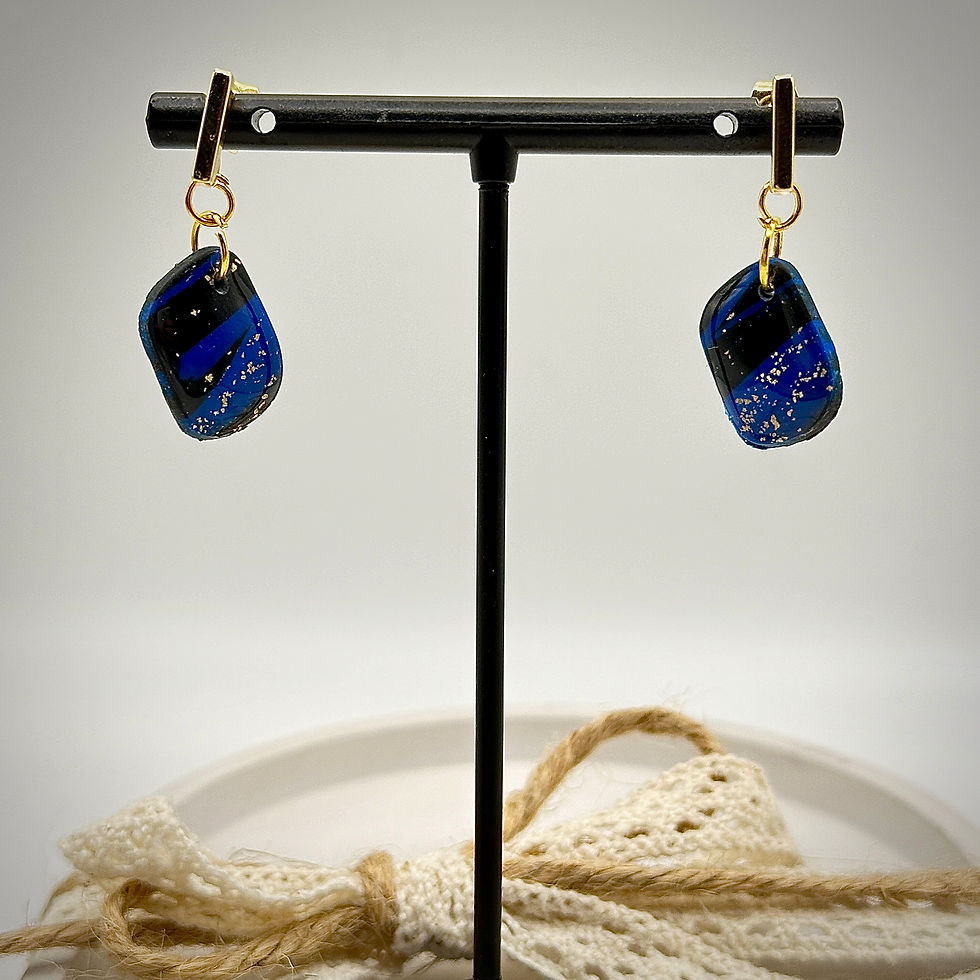 Thumbnail: Earrings Blue/Black