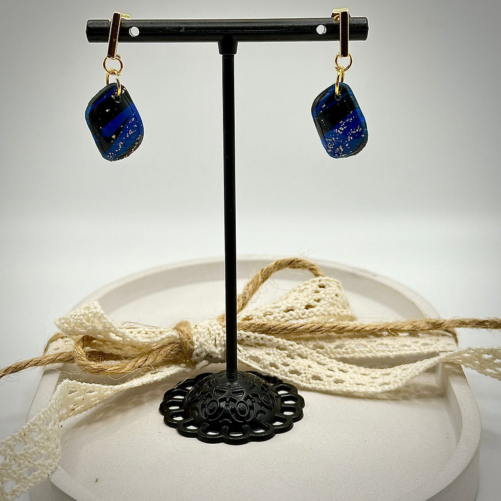 Thumbnail: Earrings Blue/Black